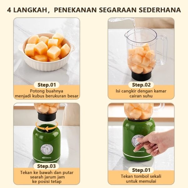 Blender Bumbu Daging Buah Multifungsi 3 in 1 Desain Retro Food Cooper
