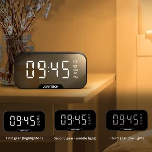 Jovitech Speaker Bluetooth Cermin Alarm LED Display Ultra Bass Multifungsi iOS Android - S10